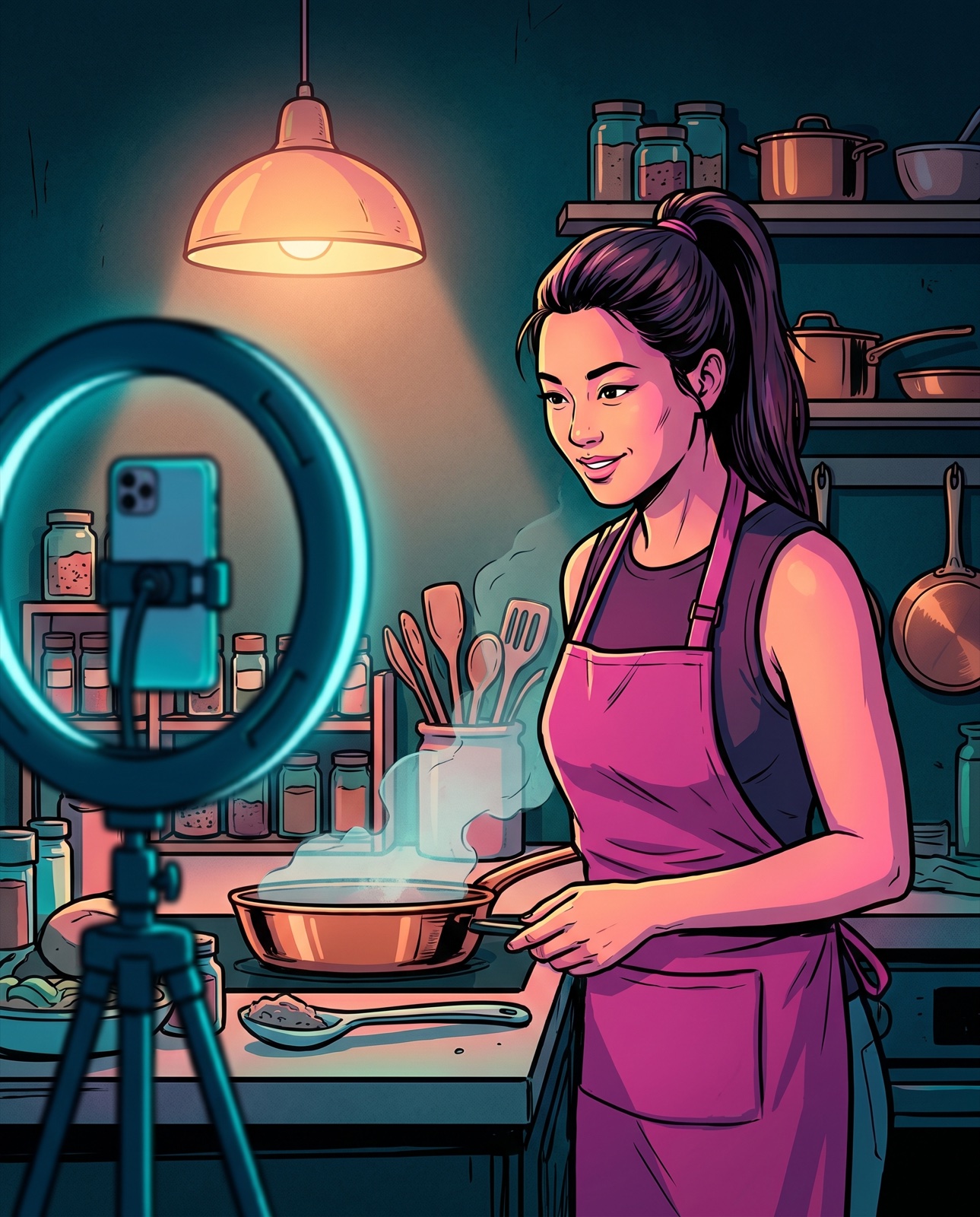 Lena O — TikTok food creator portrait