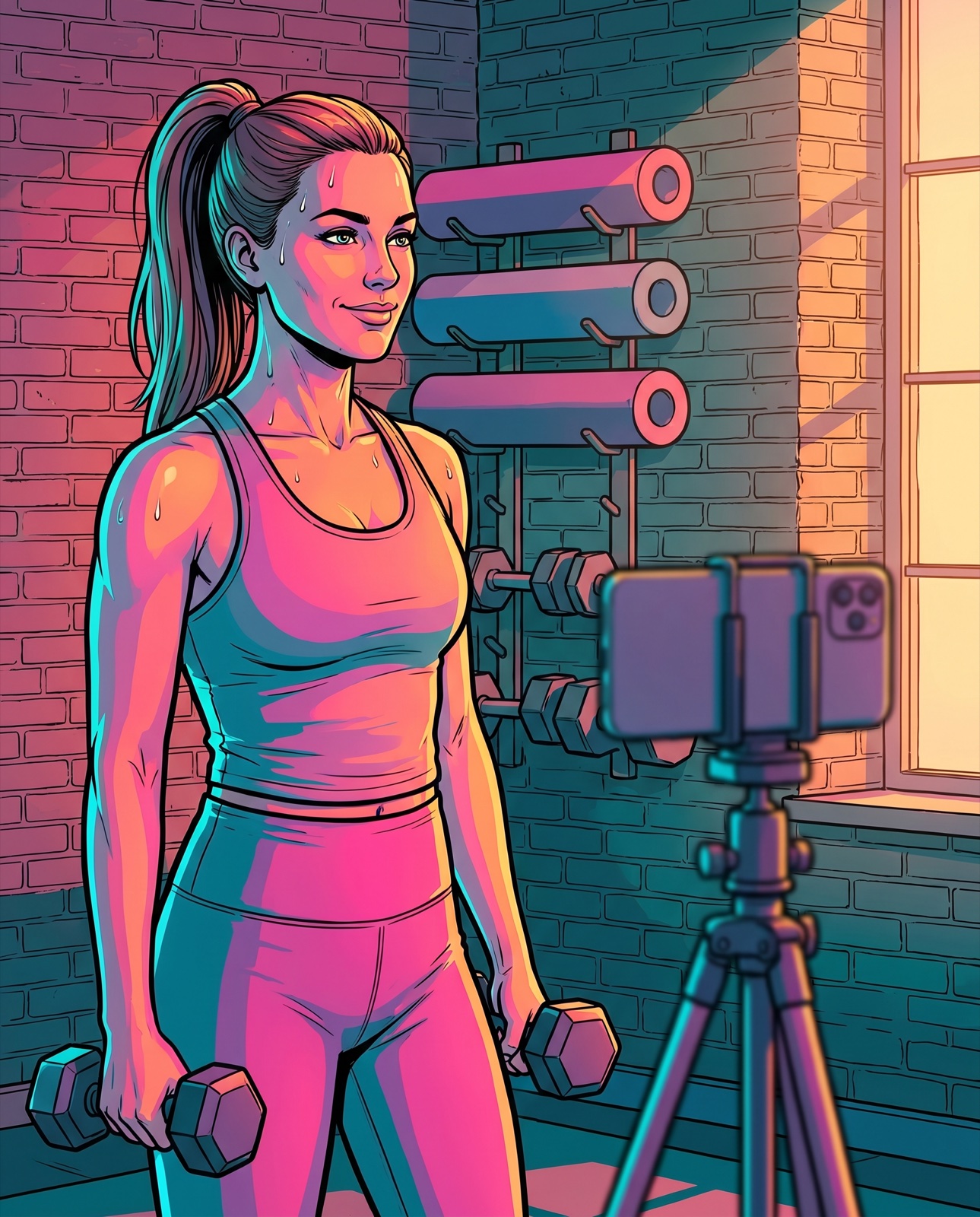 Sasha P — fitness creator portrait